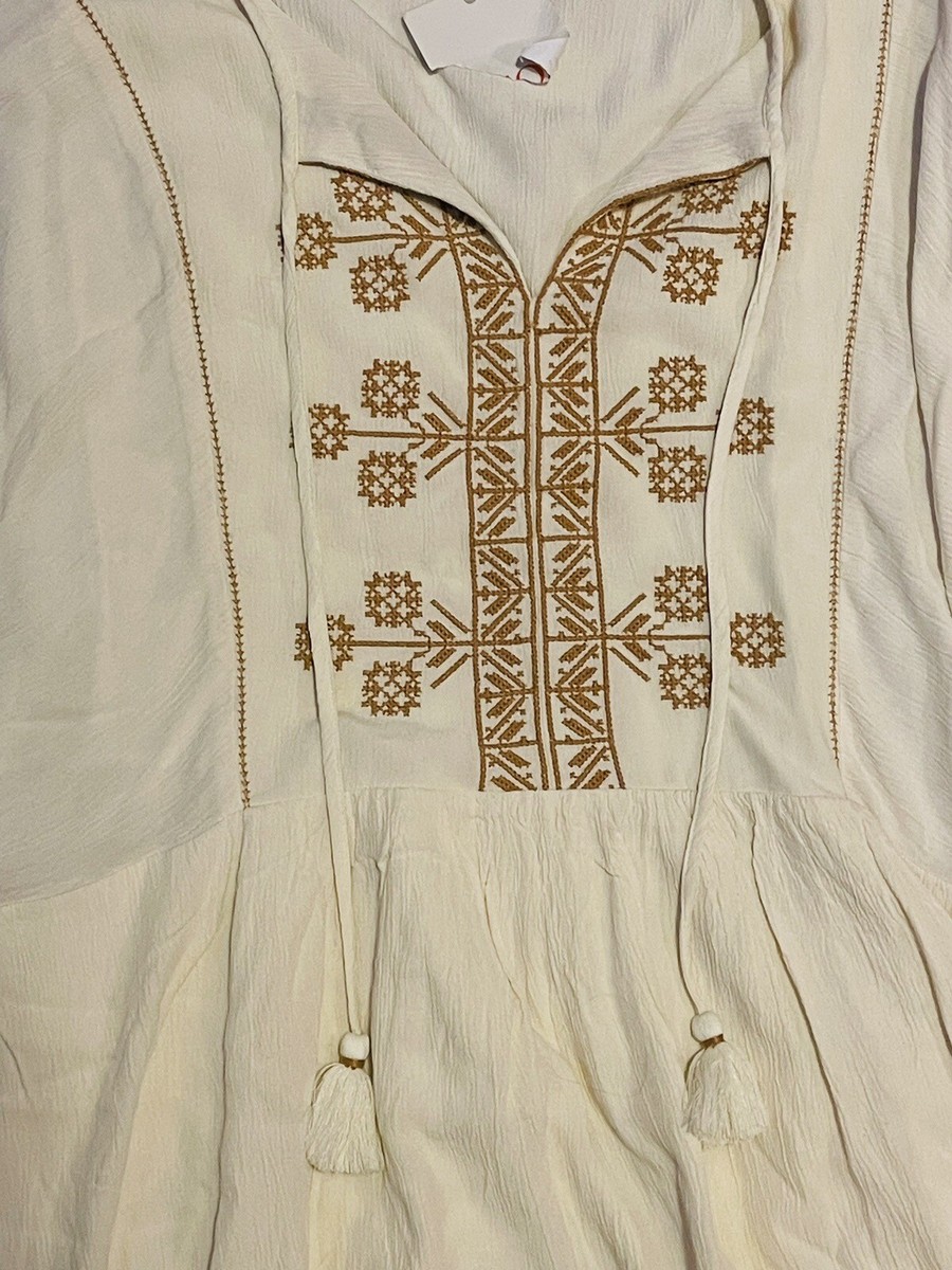 knox rose embroidered dress SURF&Palms Waffle Embroidered Dress