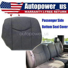 For 2003 2004-2007 GMC Sierra Front Right Passenger Cloth Seat Cover Dark Gray