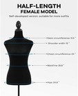Mannequin Body, Mannequin Torso Mannequin Stand Dress Form 49.6-63.4 Height Adju