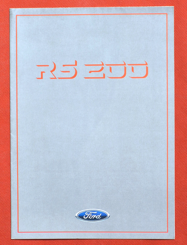 1985 FORD RS 200 Sales Brochure Poster - Mint Condition! - Afbeelding 1 van 5