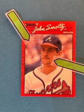 John Smoltz 1990 Donruss Card 121 Error Card Group
