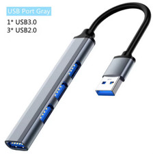 4-in-1 USB Hub USB Connector 4 Ports Data Transfer Laptop PC Expansion New