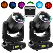 2pcs 5R 8 Prism Moving Head Beam Lights W/Flight Case LED Gobo Stage Lights DMX