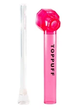 Portable Hookah Screw on Bottle Converter Water Glass Bong Pipes in Pink