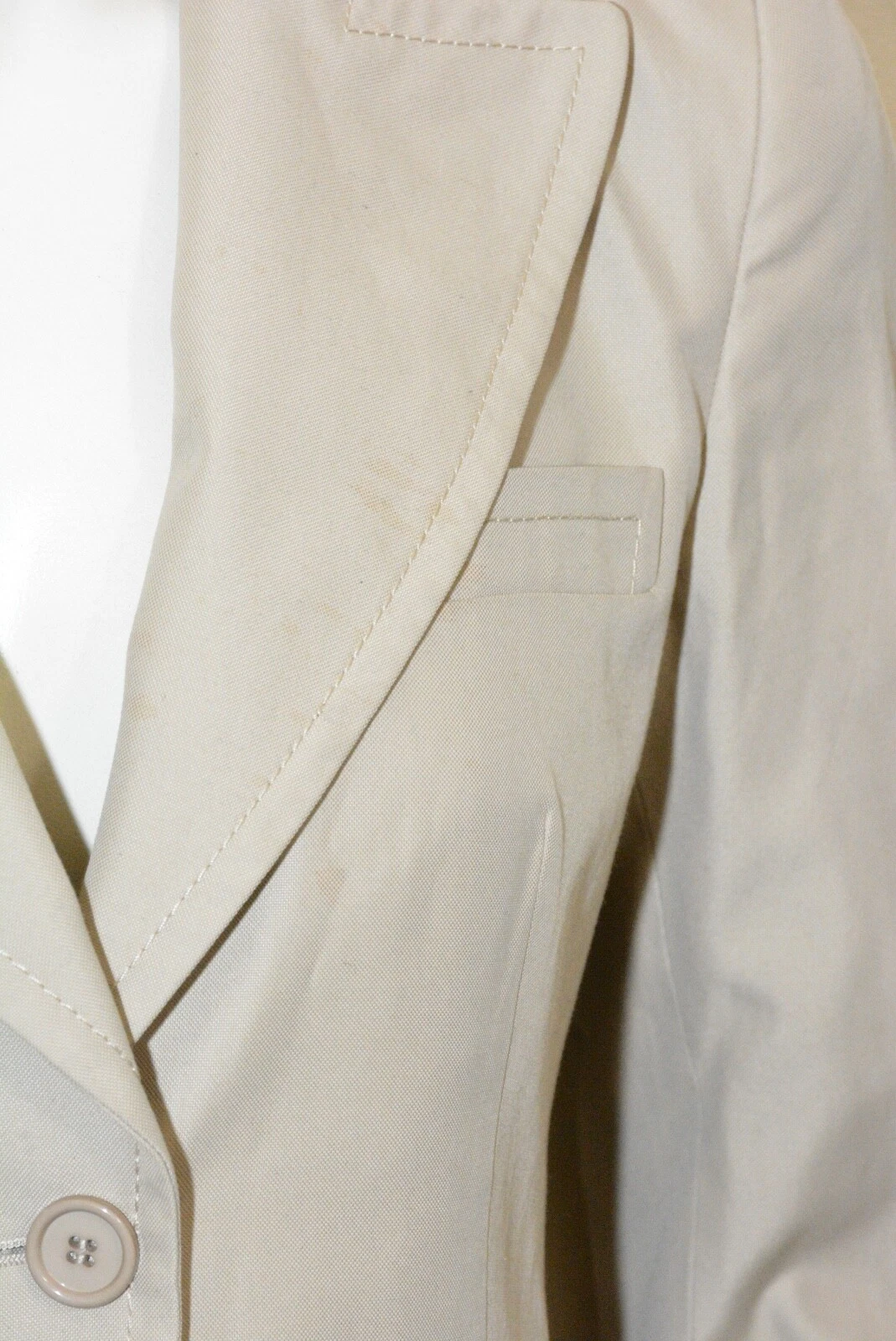 Giacca pantaloni blazer MIU MIU donna beige cachi tuta 2 pezzi taglia 40 38 Italia