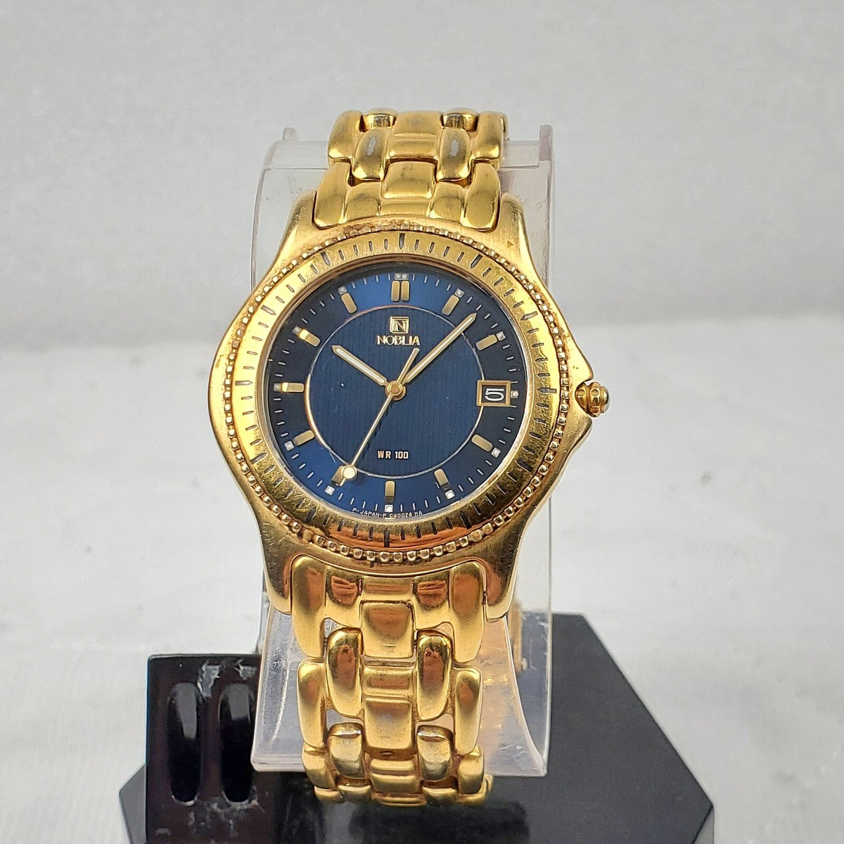 RARE NOBLIA CITIZEN 0410-C40019Y GOLD TONE QUARTZ MEN'S