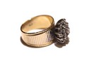 14k yellow gold 1ct SI2-3 H round diamond cluster ring 6.7g estate 6.75 — photo 10