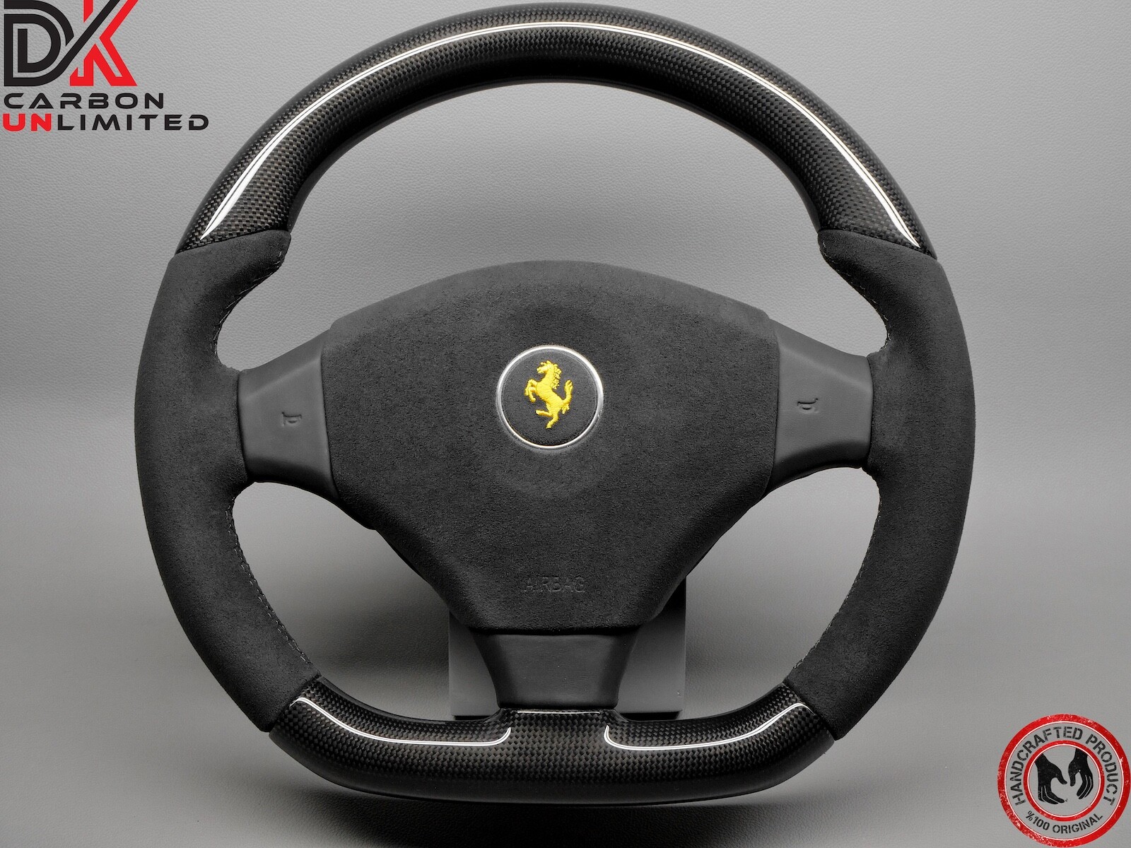 Ferrari 550 F550 Maranello Barchetta Alcantara Flat Bottom Carbon Steering Wheel
