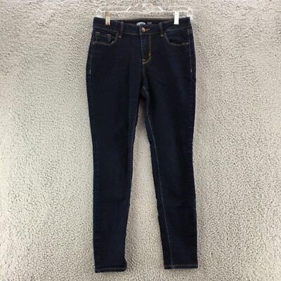 Old Navy Rockstar Super Skinny Jeans Womens 4 Blue Denim Mid Rise Zip Fly