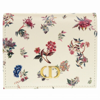 AUTHENTIC Christian Dior CARO flower print Bifold Wallet