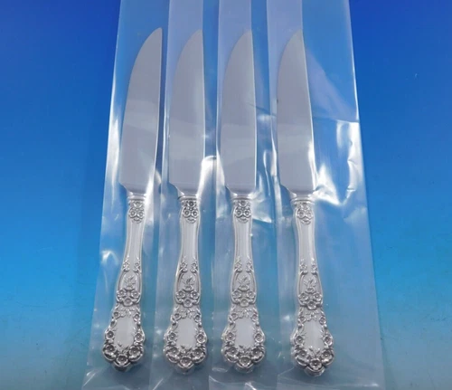 Buttercup by Gorham Sterling Silver Steak Knife Set 4pc HHWS Custom 8 3/8"