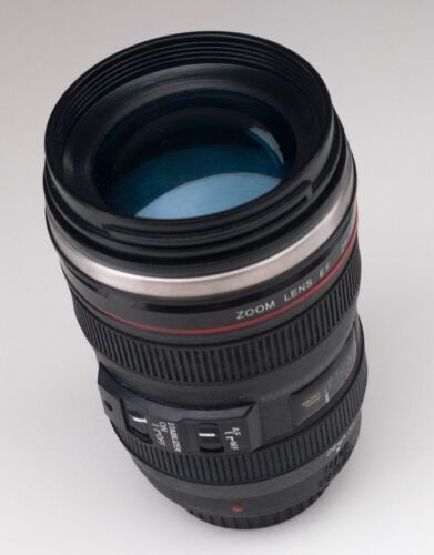 Camera Lens Coffee Cup Mug, Acrylic Lens, Zoom Lens EF 24-105mm, Tea Novelty - Afbeelding 1 van 7