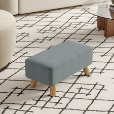 Soft Pouffe Padded Footstool Ottoman Upholstered Foot Stool Long/Square Seat UK