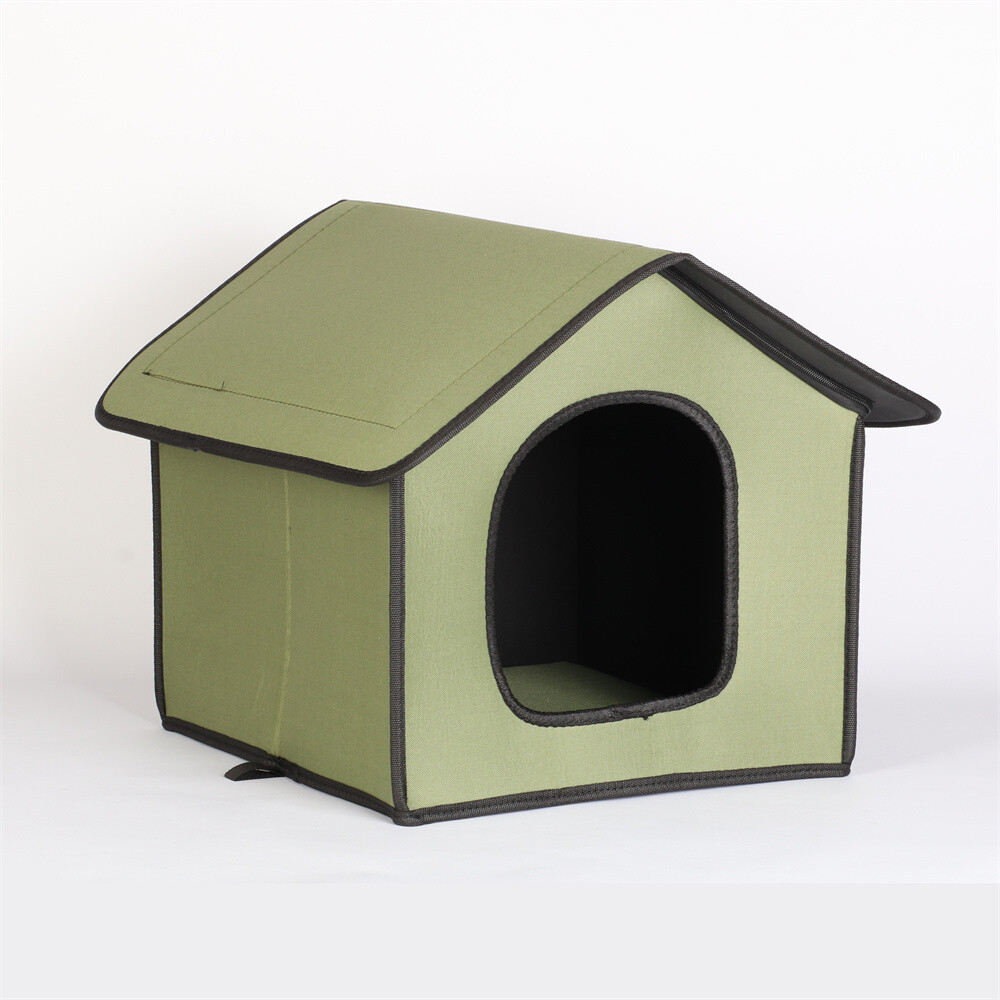 Pet Dog House Waterproof Canvas Dog Kennel Hound House Portable Travel