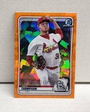 ZACK THOMPSON 2022 Bowman Chrome Prospects SAPPHIRE ORANGE REFRACTOR ~ #'d /75