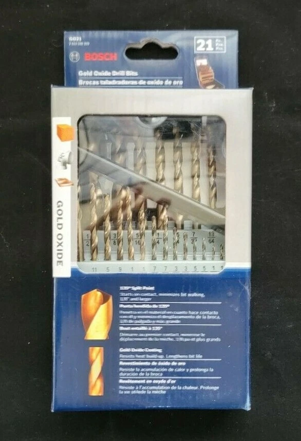 BOSCH GO21 21 Pc. Gold Oxide Drill Bit Set eBay