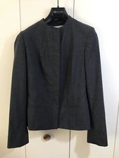 Calvin Klein Woman s Grey Crew Neck Button Down Blazer Jacket Size 8