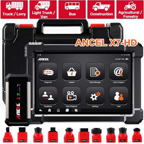 ANCEL X7 HD Heavy Duty Truck Diagnostic Tool All System DPF ABS ECU Rest Scanner