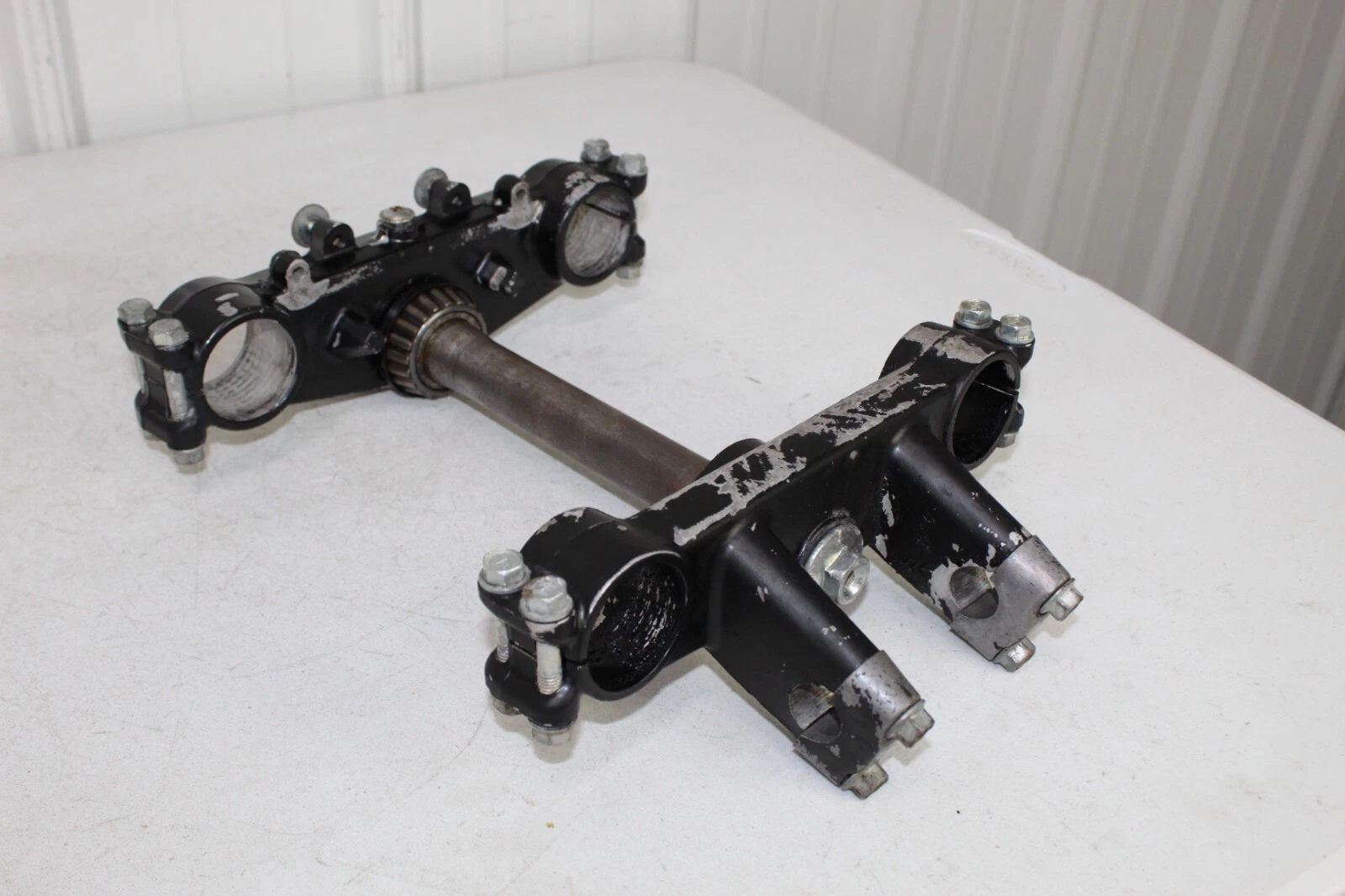 1984 Kawasaki KX125 Triple Clamp Set Upper Lower Clamps KX 1984 Kawasaki KX125 Triple Clamp Set Upper Lower Clamps KX