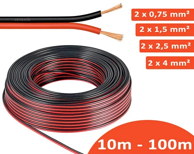 SERONIK Lautsprecherkabel Boxenkabel Hifi 10m 20m 50m 100m Audio Kabel Auto Hifi Litze