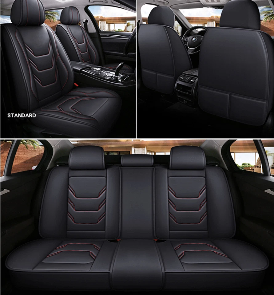 For Chevrolet Car Seat Cover Full Set 5Seat Leather Front Rear Protector Cushion Foto 2 de 4