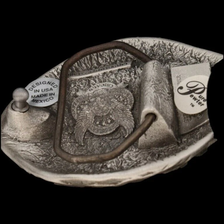 Nuevo Teddy Theodore Roosevelt Col President Rough Rider Años 80 Nuevo De Colección Hebilla de Cinturón Foto 4 de 4