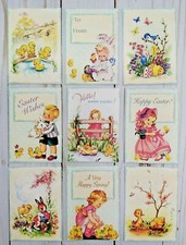 9 Retro Style Easter Handmade Pocket Letter Cards Scrapbooks Journals Crafts