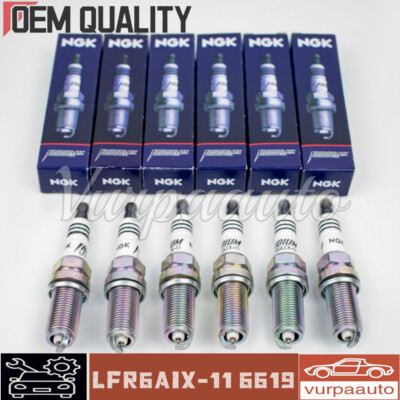 #ad 6Pcs LFR6AIX 11 6619 NGK Iridium Spark Plugs For Toyota BMW Volvo Yamaha Lexus $19.99