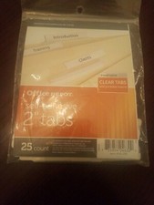 2" Inch Tabs 25 Count Self Adhesive