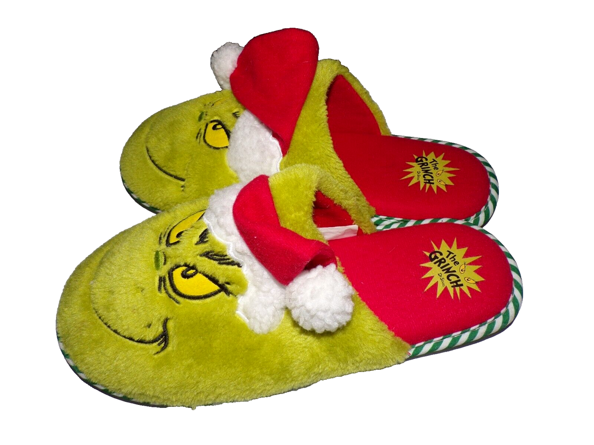 NWT. DR. SEUSS The Grinch Men’s Slippers Adult Grinch Reindeer Max 3D Slippers | Dr. Seuss Accessories main image 2