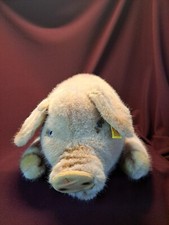 Steiff Molly Plush Pig Hog Boar Ear Tag Button West Germany 0360/45 - 20"
