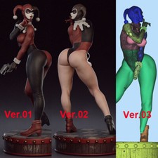 Kit de garaje con impresión 3D Harley Quinn de 3 versiones kit de modelo de figura sin montar sin pintar