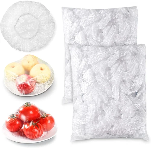 100PCS Disposable Food Cover Plastic Food Bag Elastic Wrap Food Bowl Dish Cover - Picture 1 of 21
