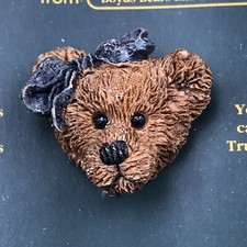 VTG 1994 Boyds Bears  Friends Resin Bearwear Pin Brooch 1.5" x 1.5" New