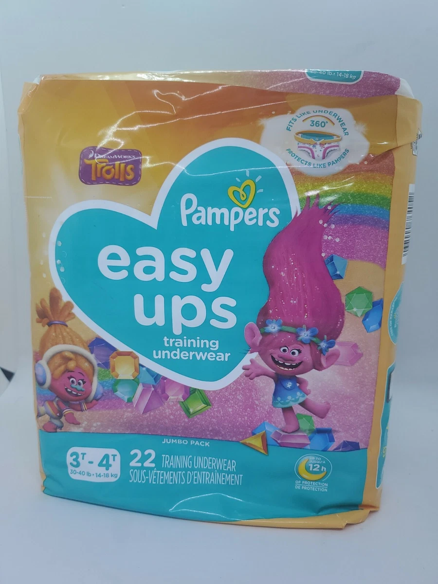 Pampers Easy Ups Trolls 3T-4T Training Underwear, 22 ct