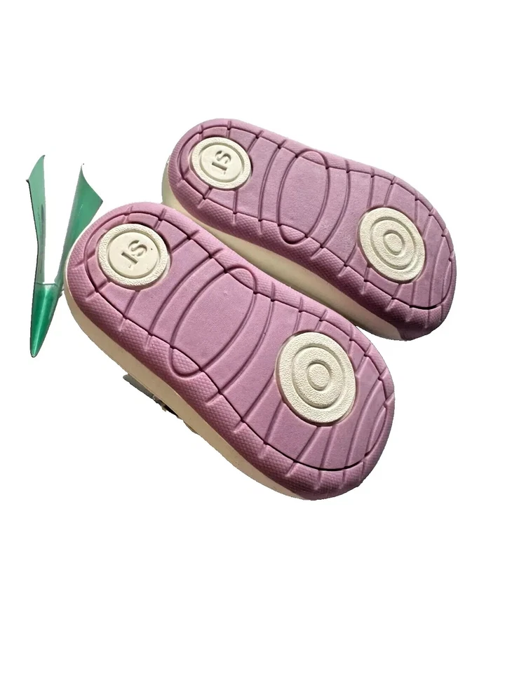 Surprize by Stride Rite Baby Girls 3 Sneakers Shoes Flutter Butterflies Sparkly - Image 4 of 4