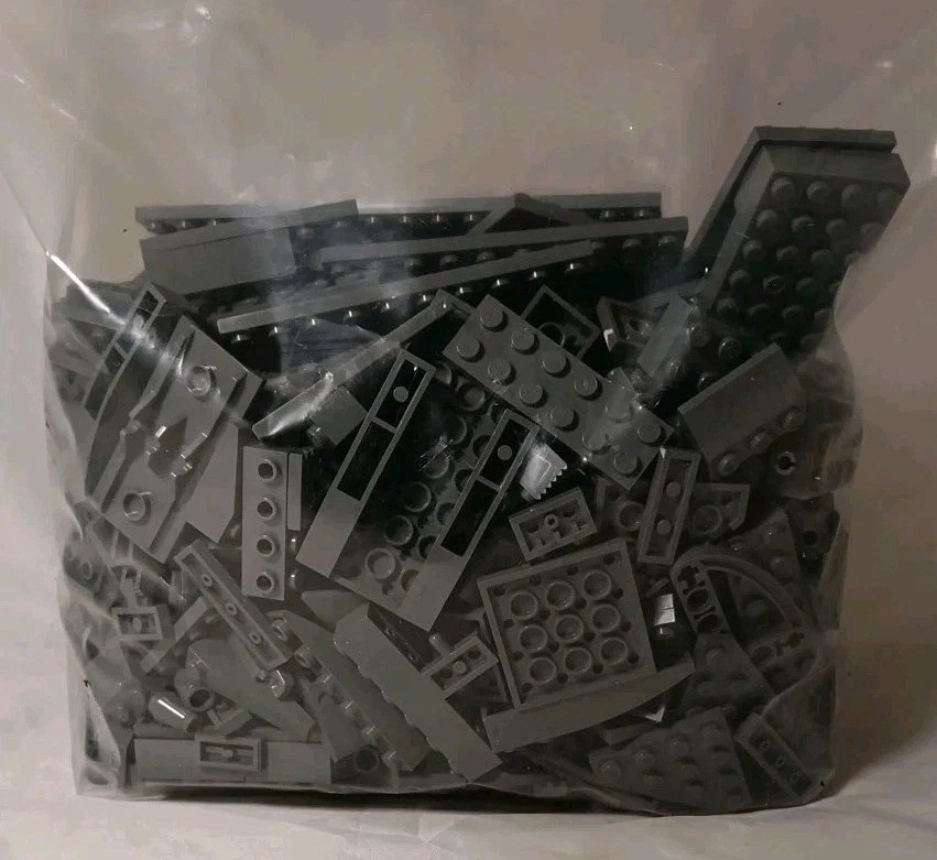 1 Lbs 64oz Bag Of Dark Gray Legos, Mixed Sizes And Shapes. - Image 3 of 4