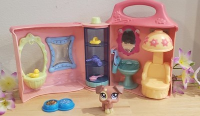 Littlest Pet Shop Purr-fection Salon LPS Jack Russell #1475 with Accessories