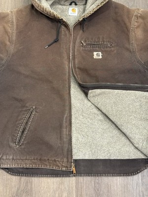 Carhartt J141 DKB Active Jacket 2XL Regular Dark Brown Sherpa