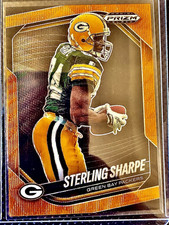 2025 Panini Prizm Black Orange Wave Prizm /60 #63 Sterling Sharpe Packers