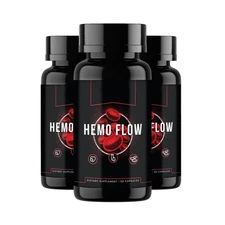 3-Pack Hemo Flow Capsules, HemoFlow Supports Blood Flow and Health -180 Capsules