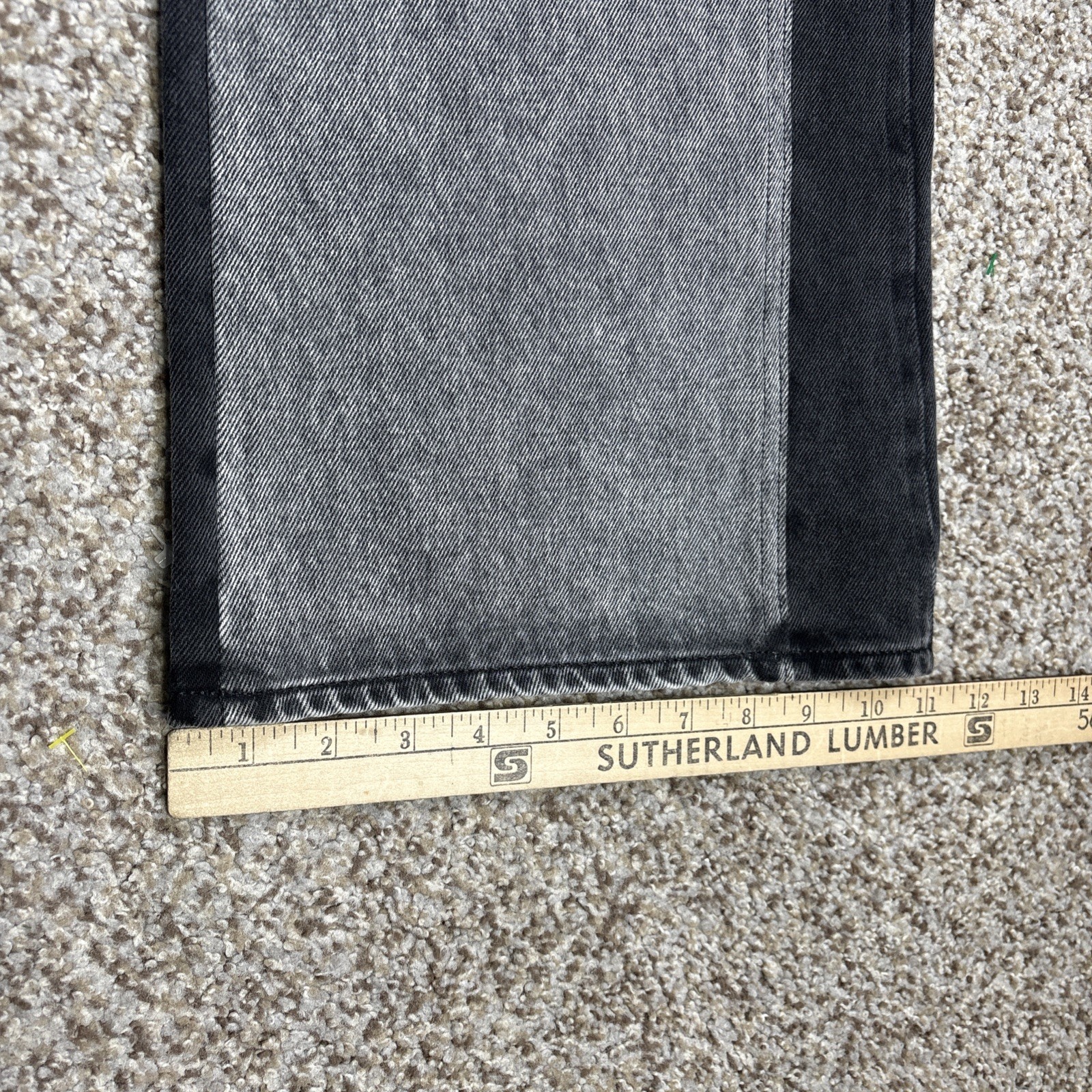 NWT Veronica Beard Women's Taylor High Rise Wide Leg Jeans Two Tone Gray 28 X 31 - View 15