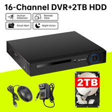 16CH 6-in-1 5MP H.265 DVR with 2TB Hard Drive, Plug  Play Security Recorder