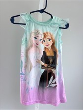Disney Frozen nightgown Dress with Elsa  Anna - 2T Mint to Pink