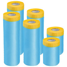 6 Pack Tape and Drape, Assorted Masking Paper for Automotive Painting Covering 