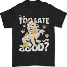 Camiseta Hombre Funny Christmas Dog 100% Algodón Cuello Redondo