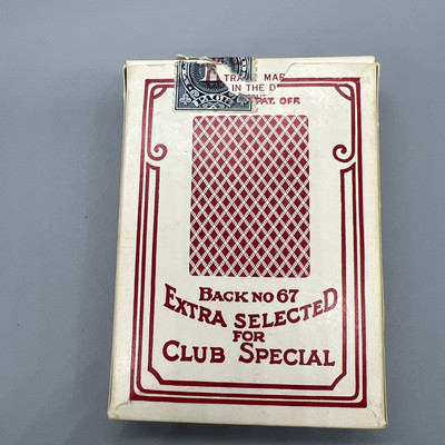 Bee No. 97 Club Special Playing Cards Back No. 67 NY Consol. Card Co. Tax Stamp