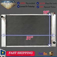 31x19 Universal Aluminum Racing Radiator Fit Chevrolet Gm Sbc Bbc Double Pass