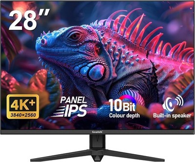 Gawfolk 28 Zoll 4K Gaming Monitor 60HZ IPS PC Bildschirm mit Lautsprecher 3840 x