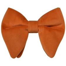 Branduce Velvet Bow Ties for Men Oversize Pre-tie Bowtie Tuxedo Bowties Rust